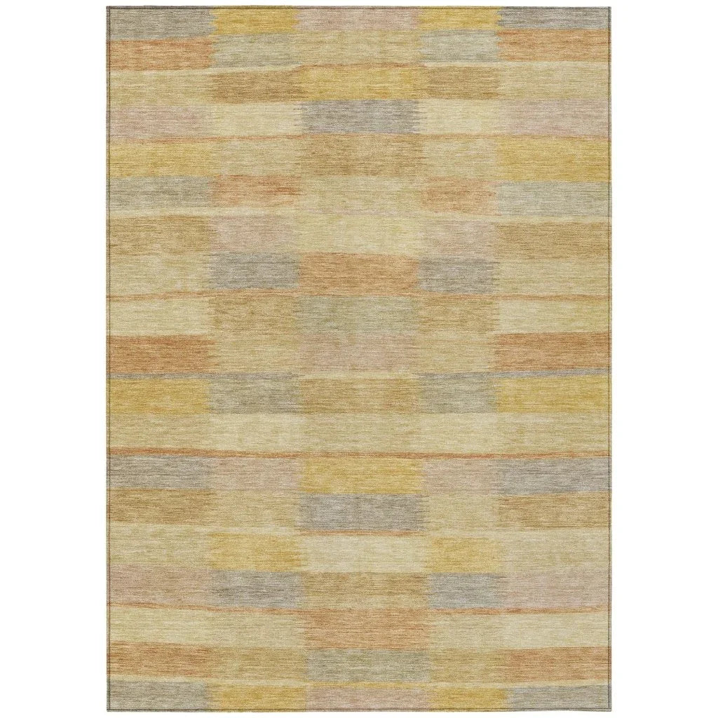 Solvia Gold Washable Indoor - Outdoor Rug - LOOMLAN - LOOMLAN Rugs - Outdoor Rugs