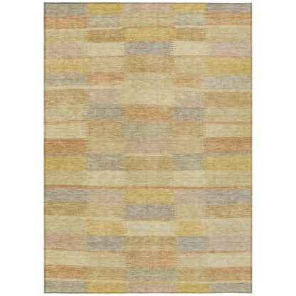 Solvia Gold Washable Indoor - Outdoor Rug - LOOMLAN - LOOMLAN Rugs - Outdoor Rugs
