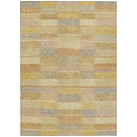 Solvia Gold Washable Indoor - Outdoor Rug - LOOMLAN - LOOMLAN Rugs - Outdoor Rugs