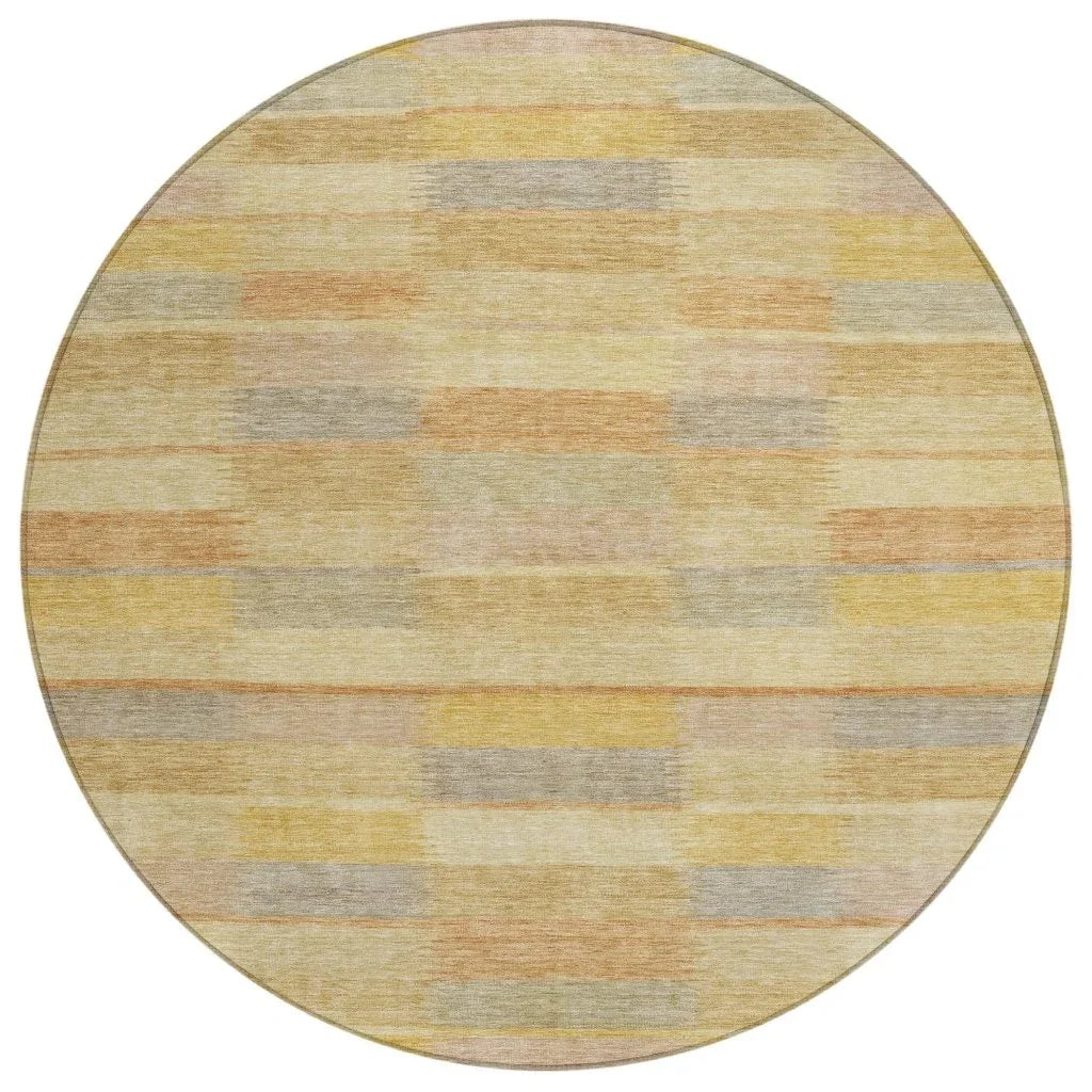 Solvia Gold Washable Indoor - Outdoor Rug - LOOMLAN - LOOMLAN Rugs - Outdoor Rugs