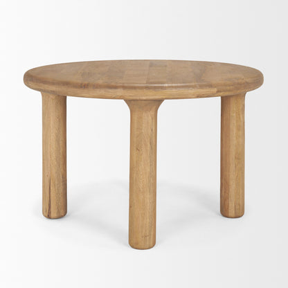 Soma Wood Round Dining Table-Dining Tables-Mercana-LOOMLAN