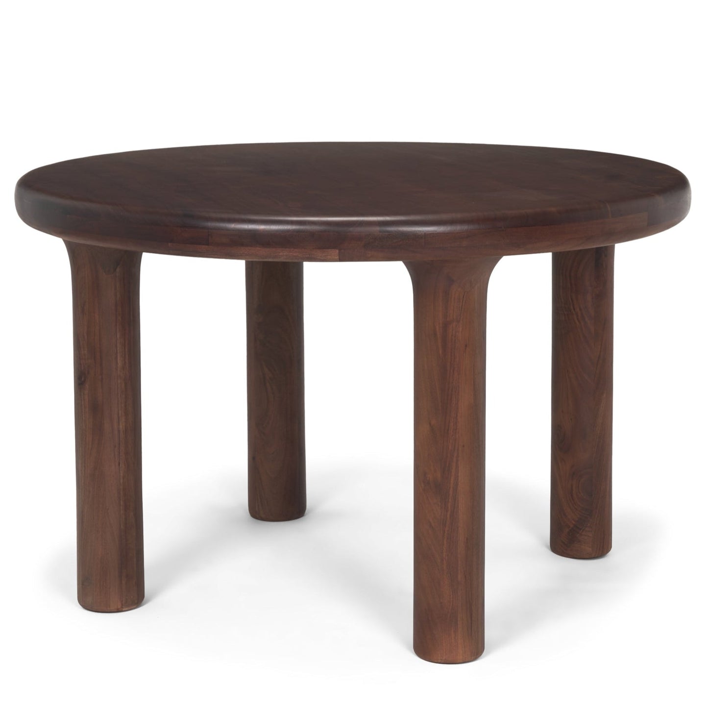 Soma Wood Round Dining Table-Dining Tables-Mercana-Reddish Brown-LOOMLAN