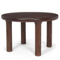 Soma Wood Round Dining Table-Dining Tables-Mercana-Reddish Brown-LOOMLAN