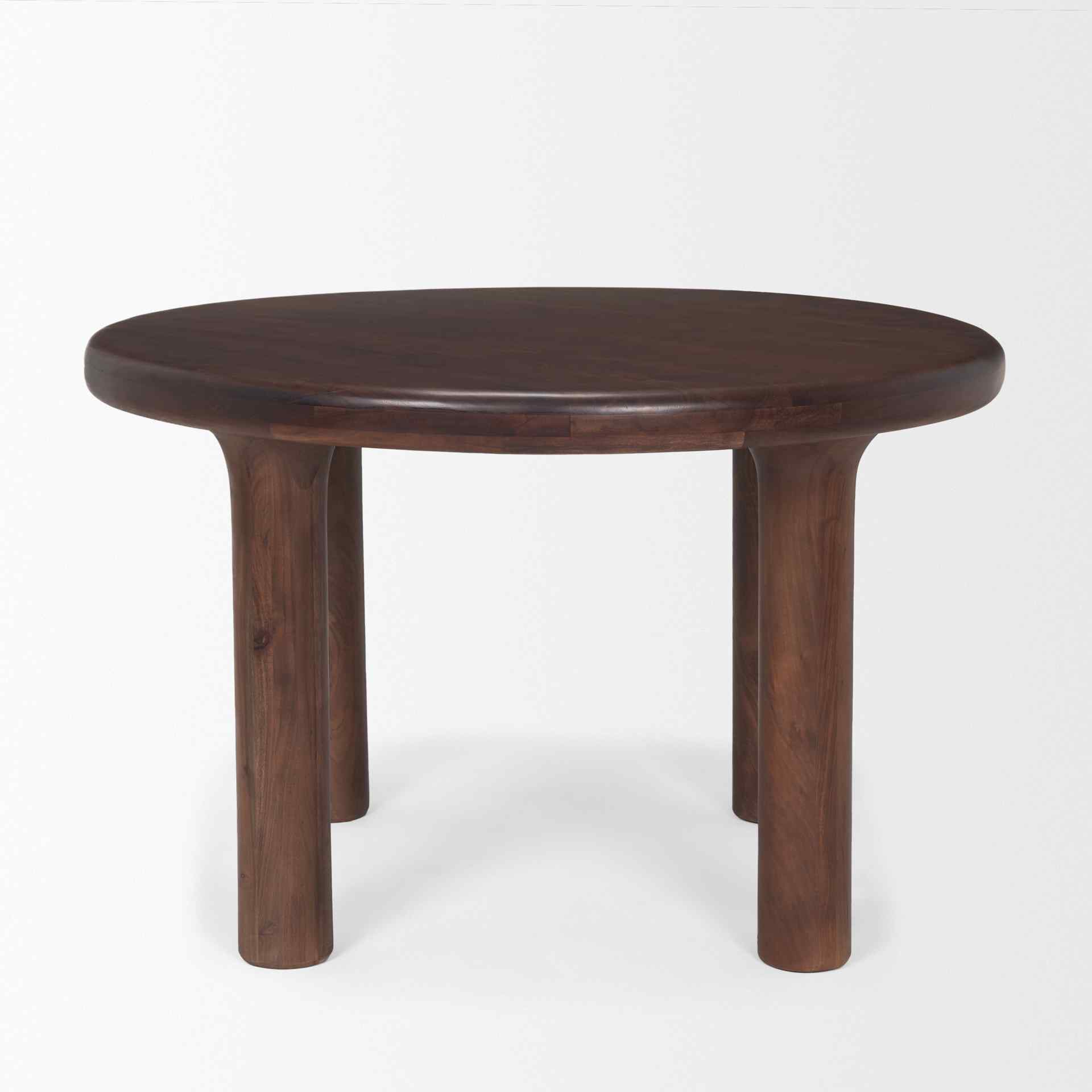 Soma Wood Round Dining Table-Dining Tables-Mercana-LOOMLAN