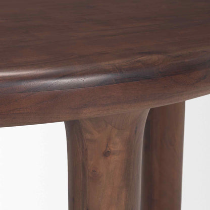 Soma Wood Round Dining Table-Dining Tables-Mercana-LOOMLAN