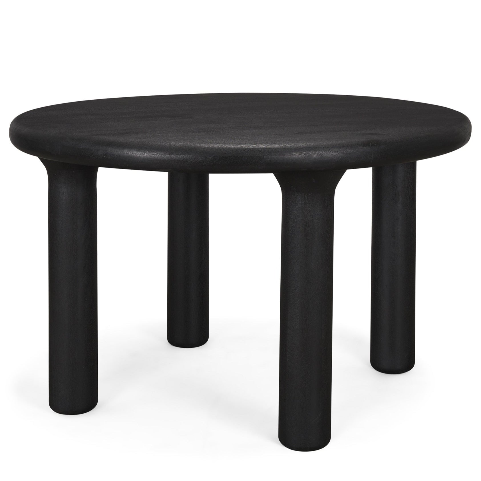 Soma Wood Round Dining Table-Dining Tables-Mercana-Black-LOOMLAN