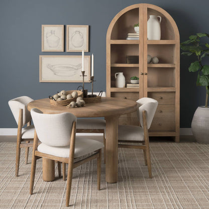 Soma Wood Round Dining Table-Dining Tables-Mercana-LOOMLAN