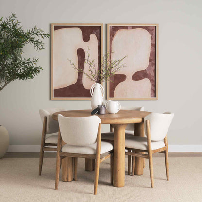 Soma Wood Round Dining Table-Dining Tables-Mercana-LOOMLAN