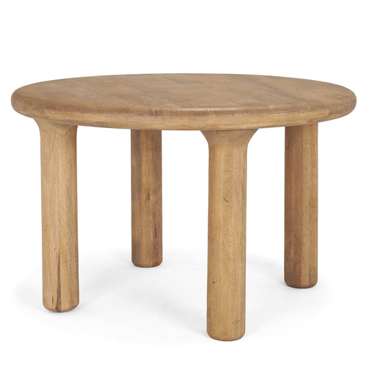 Soma Wood Round Dining Table-Dining Tables-Mercana-Light Brown-LOOMLAN