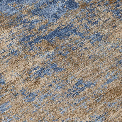 Sonata Blue Washable Indoor-Outdoor Rug-Outdoor Rugs-LOOMLAN Rugs-LOOMLAN