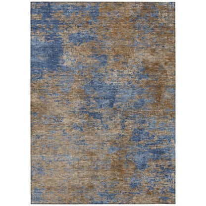 Sonata Blue Washable Indoor-Outdoor Rug-Outdoor Rugs-LOOMLAN Rugs-2'6" x 3'10"-LOOMLAN
