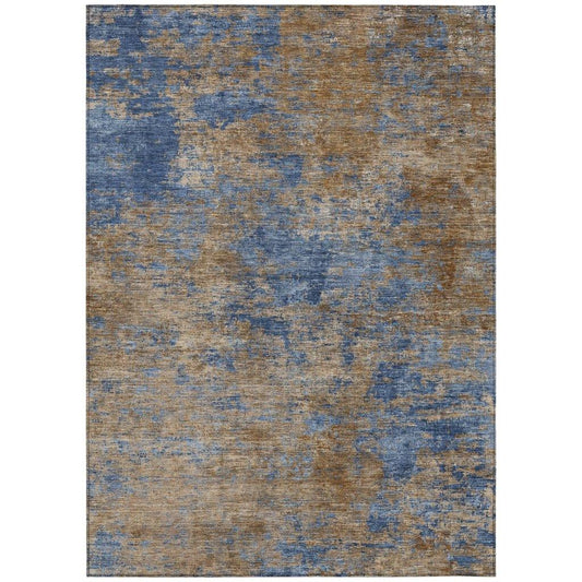 Sonata Blue Washable Indoor-Outdoor Rug-Outdoor Rugs-LOOMLAN Rugs-2'6" x 3'10"-LOOMLAN