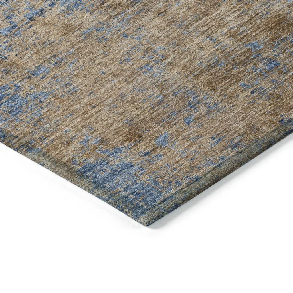 Sonata Blue Washable Indoor-Outdoor Rug-Outdoor Rugs-LOOMLAN Rugs-LOOMLAN