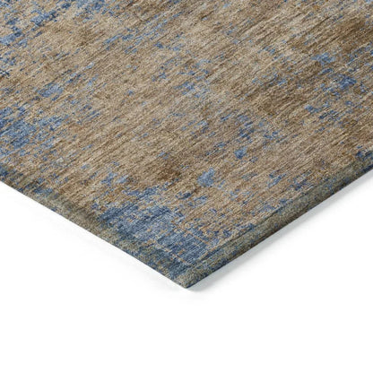Sonata Blue Washable Indoor-Outdoor Rug-Outdoor Rugs-LOOMLAN Rugs-LOOMLAN