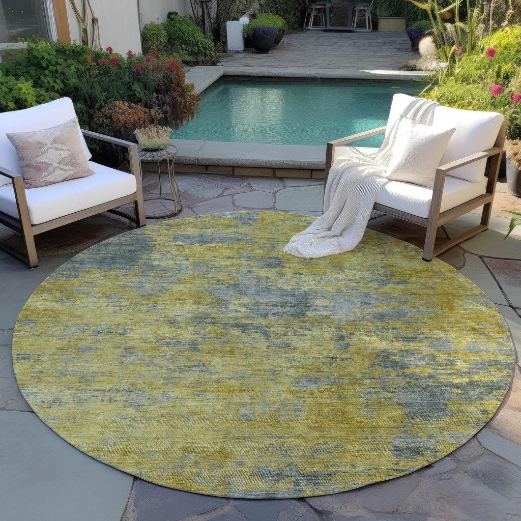 Sonata Gold Washable Indoor-Outdoor Rug-Outdoor Rugs-LOOMLAN Rugs-LOOMLAN