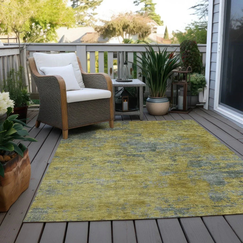 Sonata Gold Washable Indoor-Outdoor Rug-Outdoor Rugs-LOOMLAN Rugs-LOOMLAN