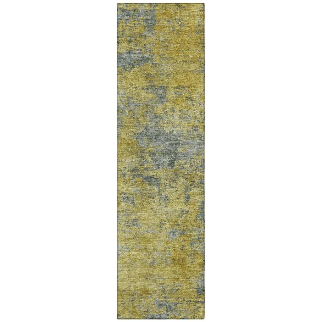 Sonata Gold Washable Indoor-Outdoor Rug-Outdoor Rugs-LOOMLAN Rugs-2'3" x 7'6"-LOOMLAN