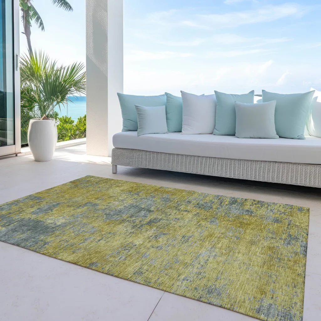 Sonata Gold Washable Indoor-Outdoor Rug-Outdoor Rugs-LOOMLAN Rugs-LOOMLAN