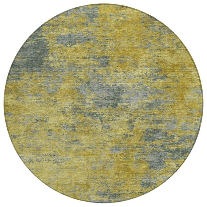 Sonata Gold Washable Indoor-Outdoor Rug-Outdoor Rugs-LOOMLAN Rugs-8' x 8'-LOOMLAN