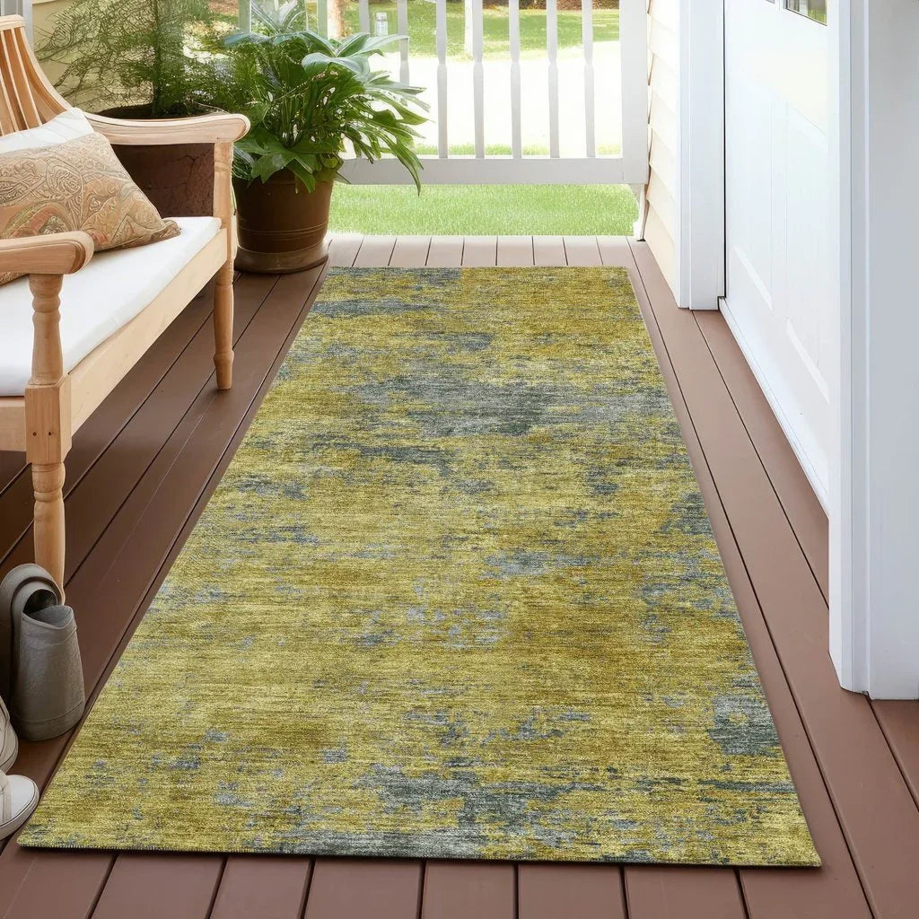Sonata Gold Washable Indoor-Outdoor Rug-Outdoor Rugs-LOOMLAN Rugs-LOOMLAN