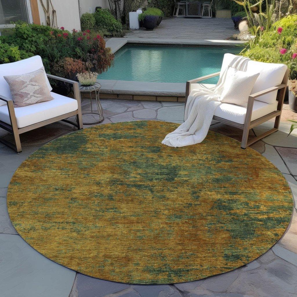 Sonata Orange Washable Indoor-Outdoor Rug-Outdoor Rugs-LOOMLAN Rugs-LOOMLAN