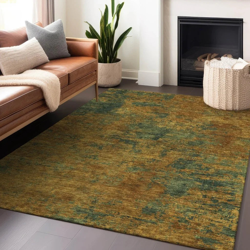Sonata Orange Washable Indoor-Outdoor Rug-Outdoor Rugs-LOOMLAN Rugs-LOOMLAN