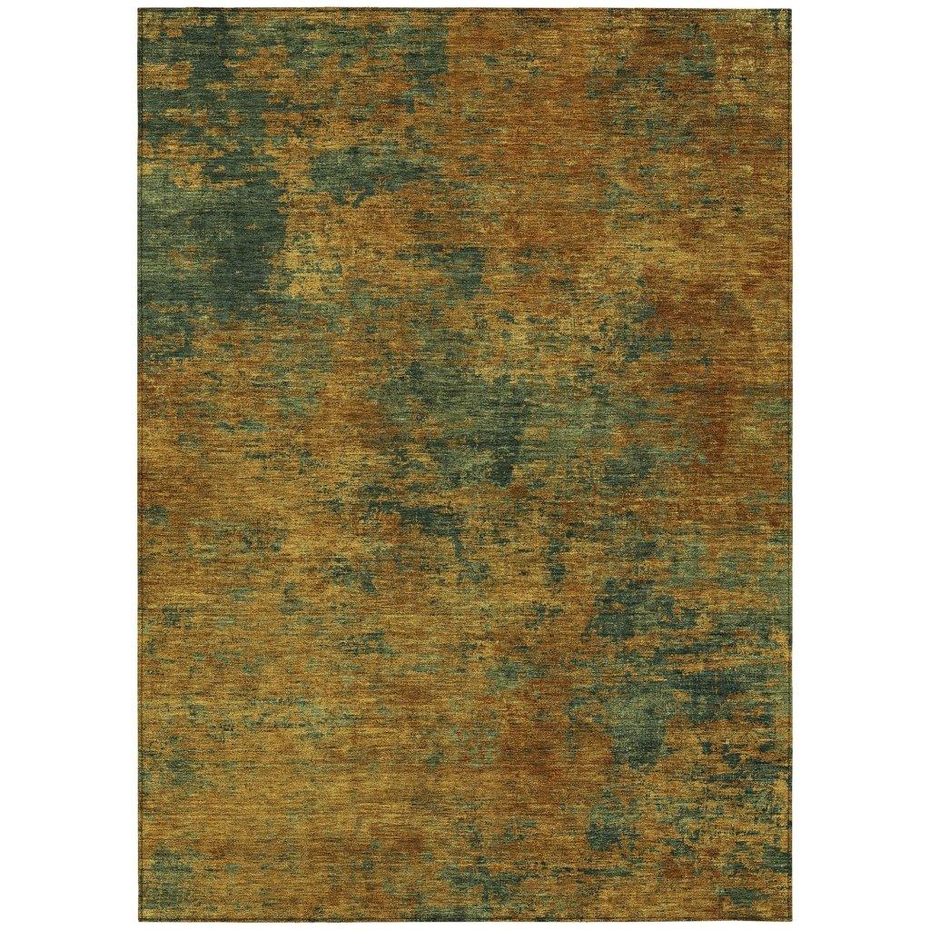 Sonata Orange Washable Indoor-Outdoor Rug-Outdoor Rugs-LOOMLAN Rugs-2'6" x 3'10"-LOOMLAN