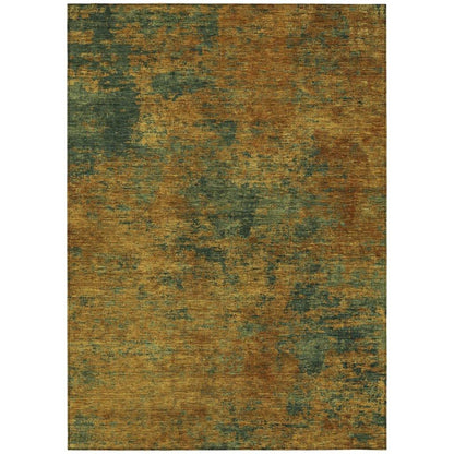 Sonata Orange Washable Indoor-Outdoor Rug-Outdoor Rugs-LOOMLAN Rugs-2'6" x 3'10"-LOOMLAN