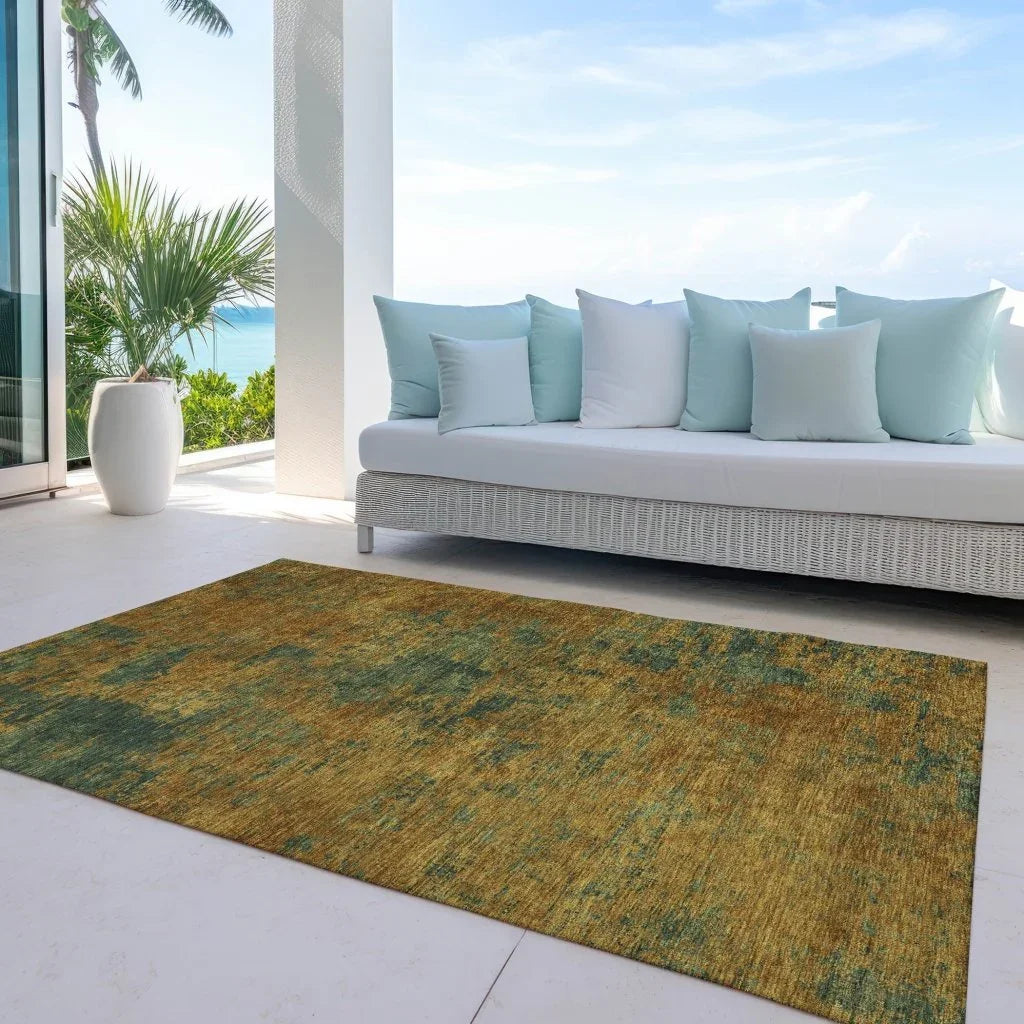 Sonata Orange Washable Indoor-Outdoor Rug-Outdoor Rugs-LOOMLAN Rugs-LOOMLAN