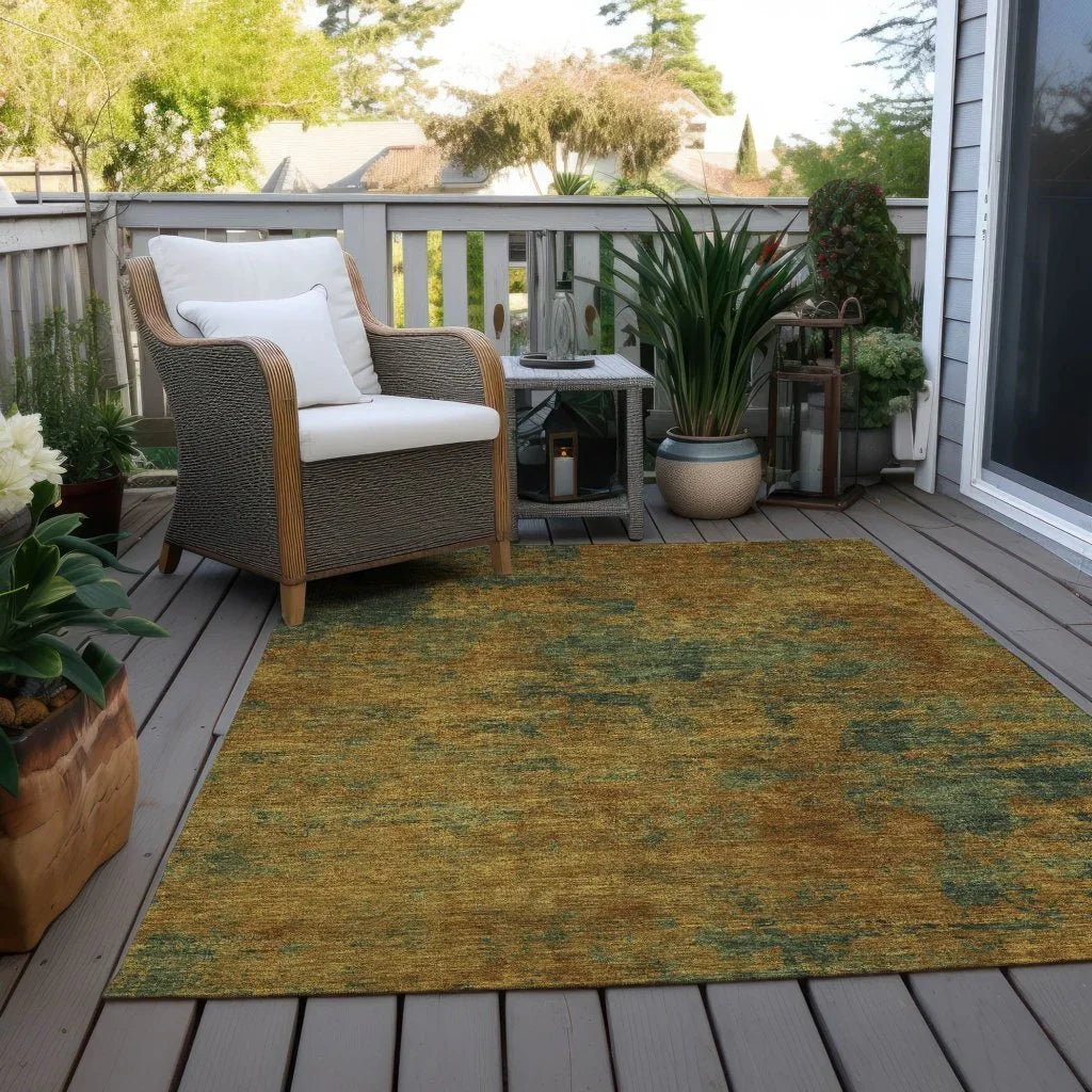 Sonata Orange Washable Indoor-Outdoor Rug-Outdoor Rugs-LOOMLAN Rugs-LOOMLAN