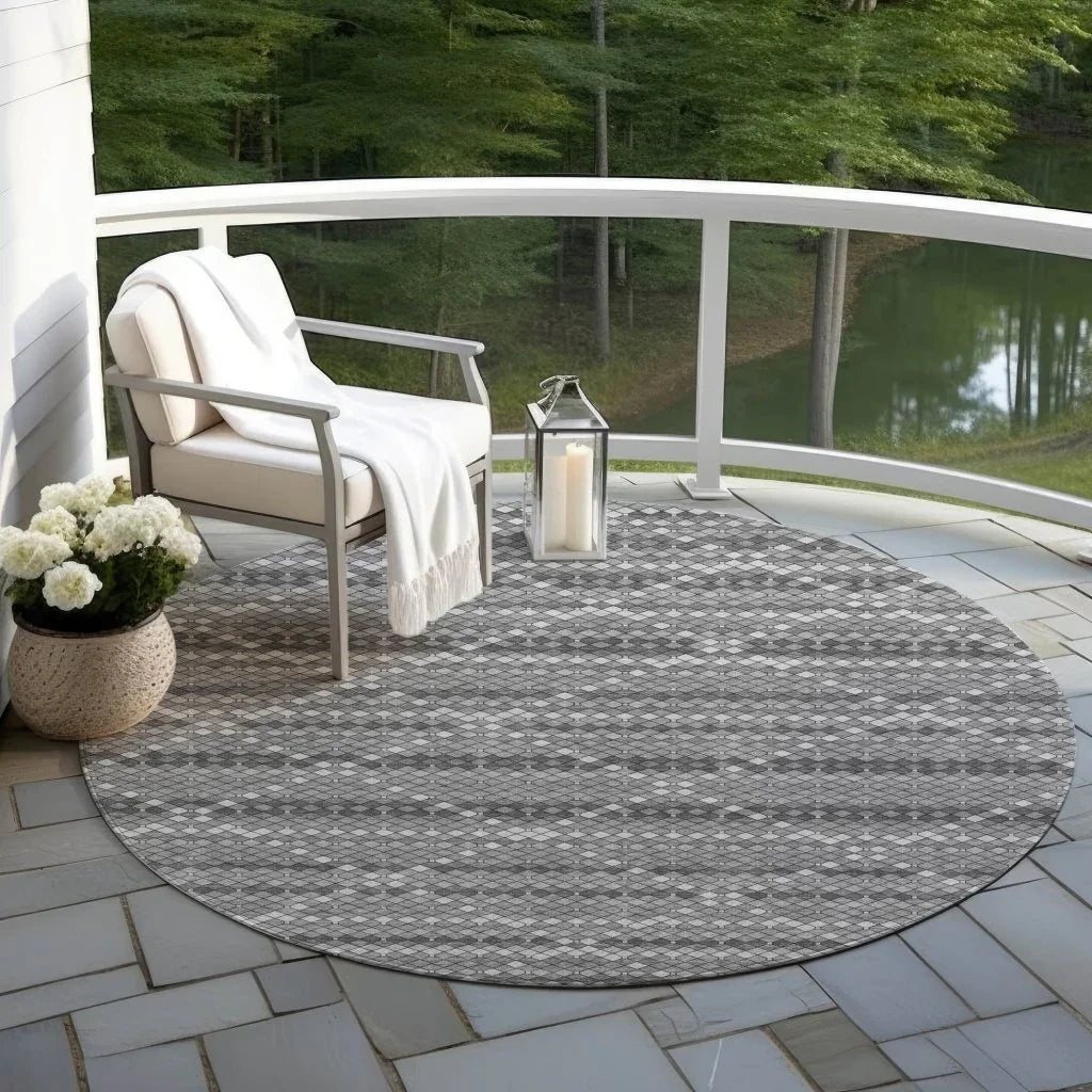 Sonatia Gray Washable Indoor - Outdoor Rug - LOOMLAN - LOOMLAN Rugs - Outdoor Rugs