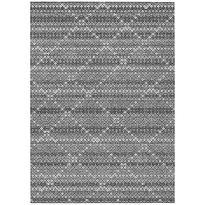 Sonatia Gray Washable Indoor - Outdoor Rug - LOOMLAN - LOOMLAN Rugs - Outdoor Rugs