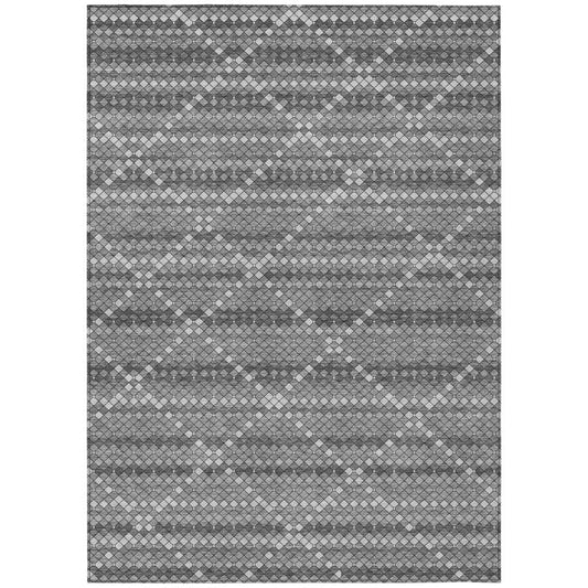 Sonatia Gray Washable Indoor - Outdoor Rug - LOOMLAN - LOOMLAN Rugs - Outdoor Rugs