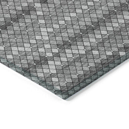 Sonatia Gray Washable Indoor - Outdoor Rug - LOOMLAN - LOOMLAN Rugs - Outdoor Rugs
