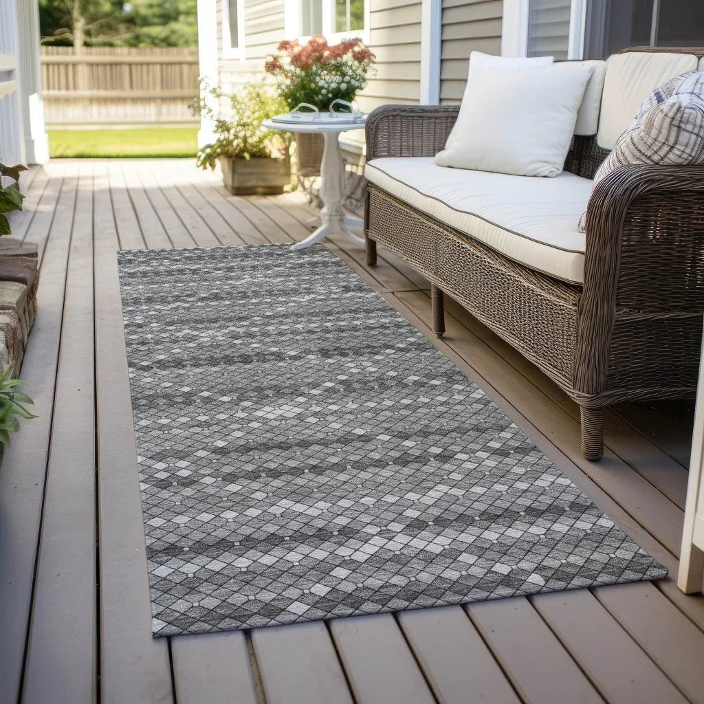 Sonatia Gray Washable Indoor - Outdoor Rug - LOOMLAN - LOOMLAN Rugs - Outdoor Rugs