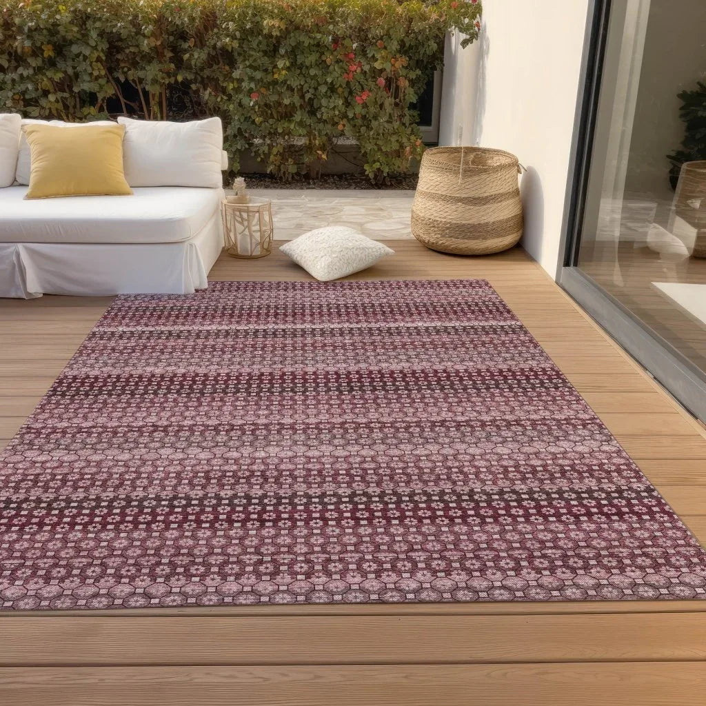 Sonava Red Washable Indoor - Outdoor Rug - LOOMLAN - LOOMLAN Rugs - Outdoor Rugs