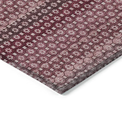Sonava Red Washable Indoor - Outdoor Rug - LOOMLAN - LOOMLAN Rugs - Outdoor Rugs