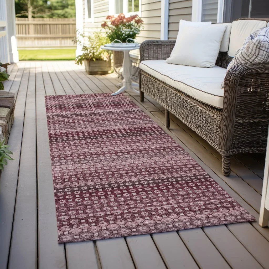 Sonava Red Washable Indoor - Outdoor Rug - LOOMLAN - LOOMLAN Rugs - Outdoor Rugs