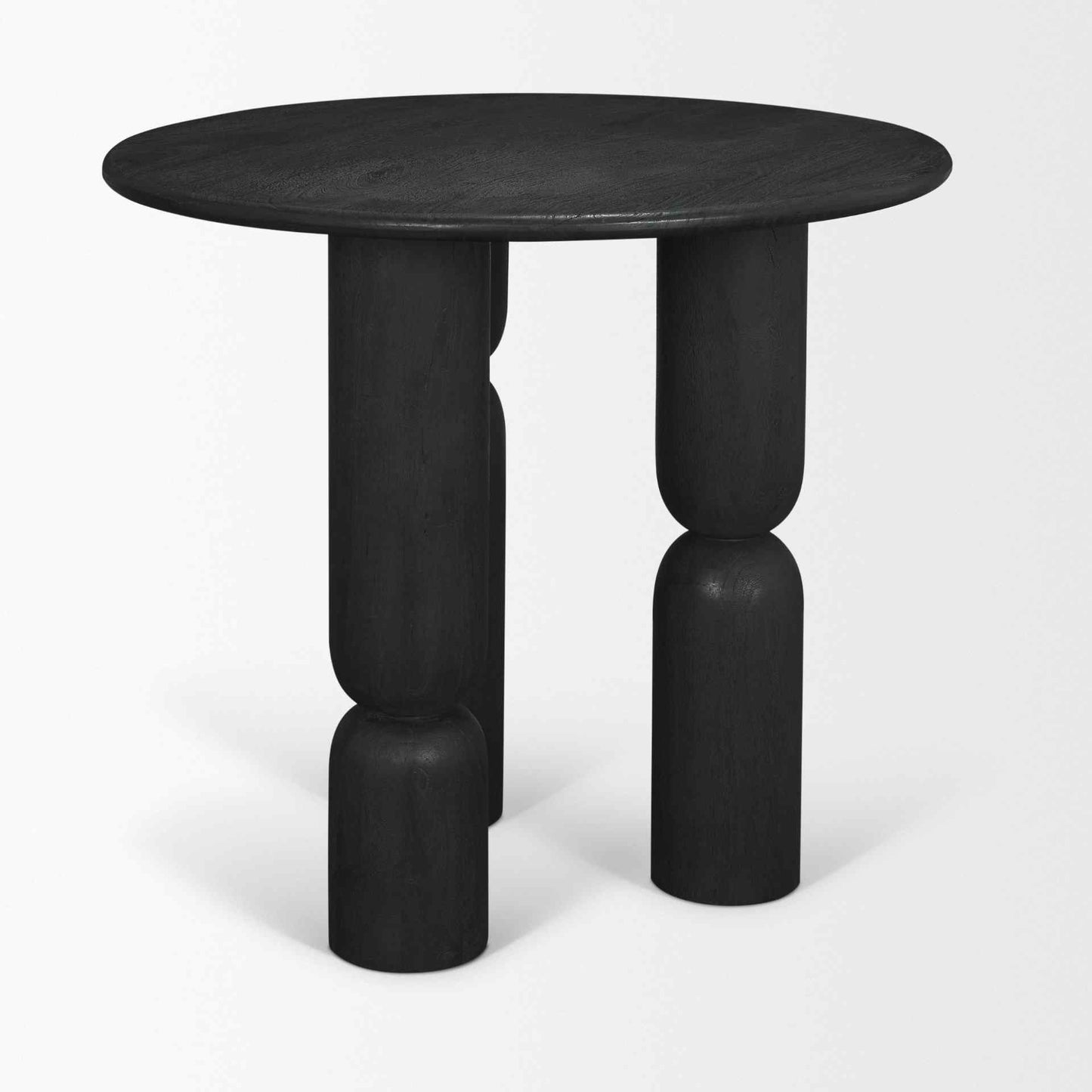 Sonel Wooden Black Pedestal Foyer Table