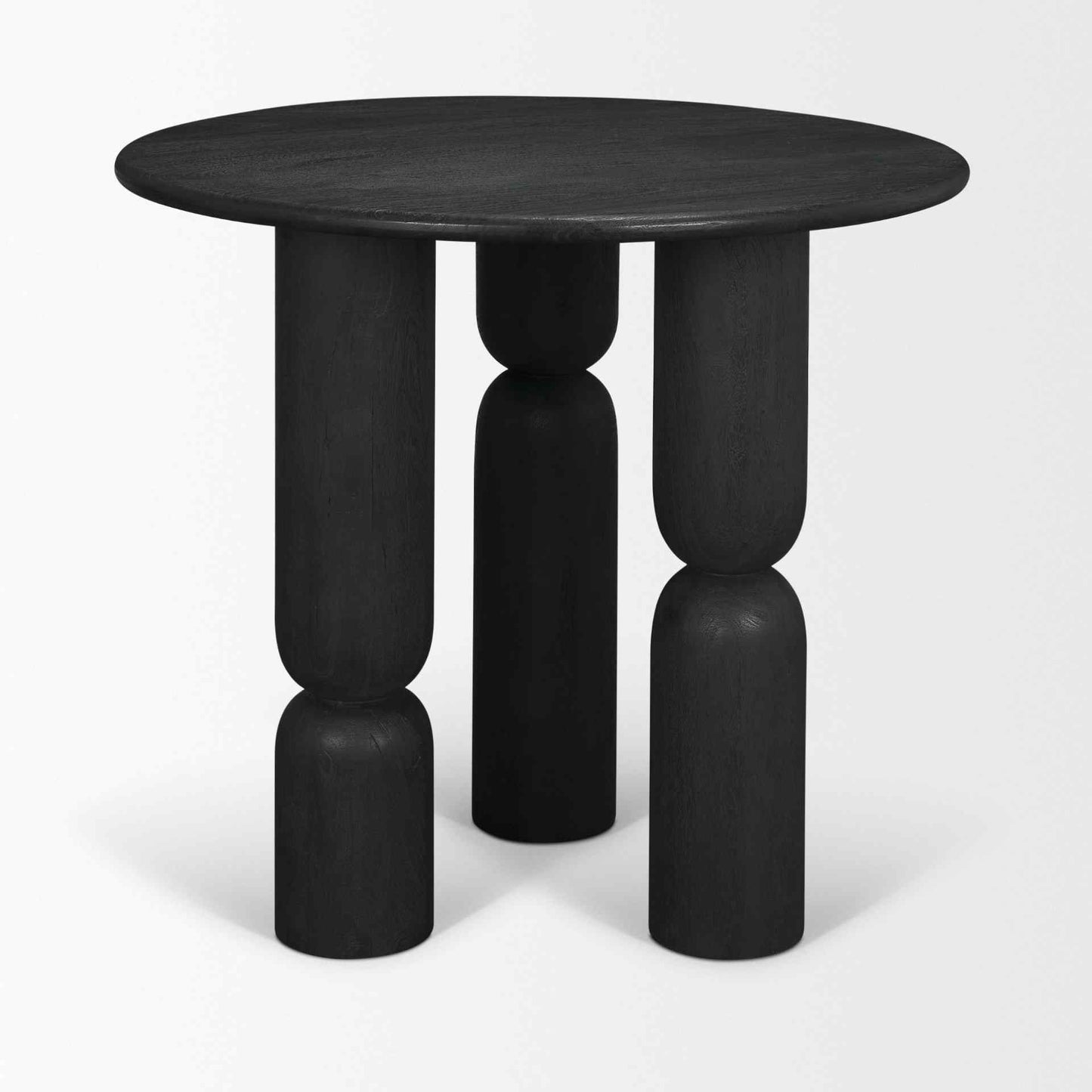 Sonel Wooden Black Pedestal Foyer Table