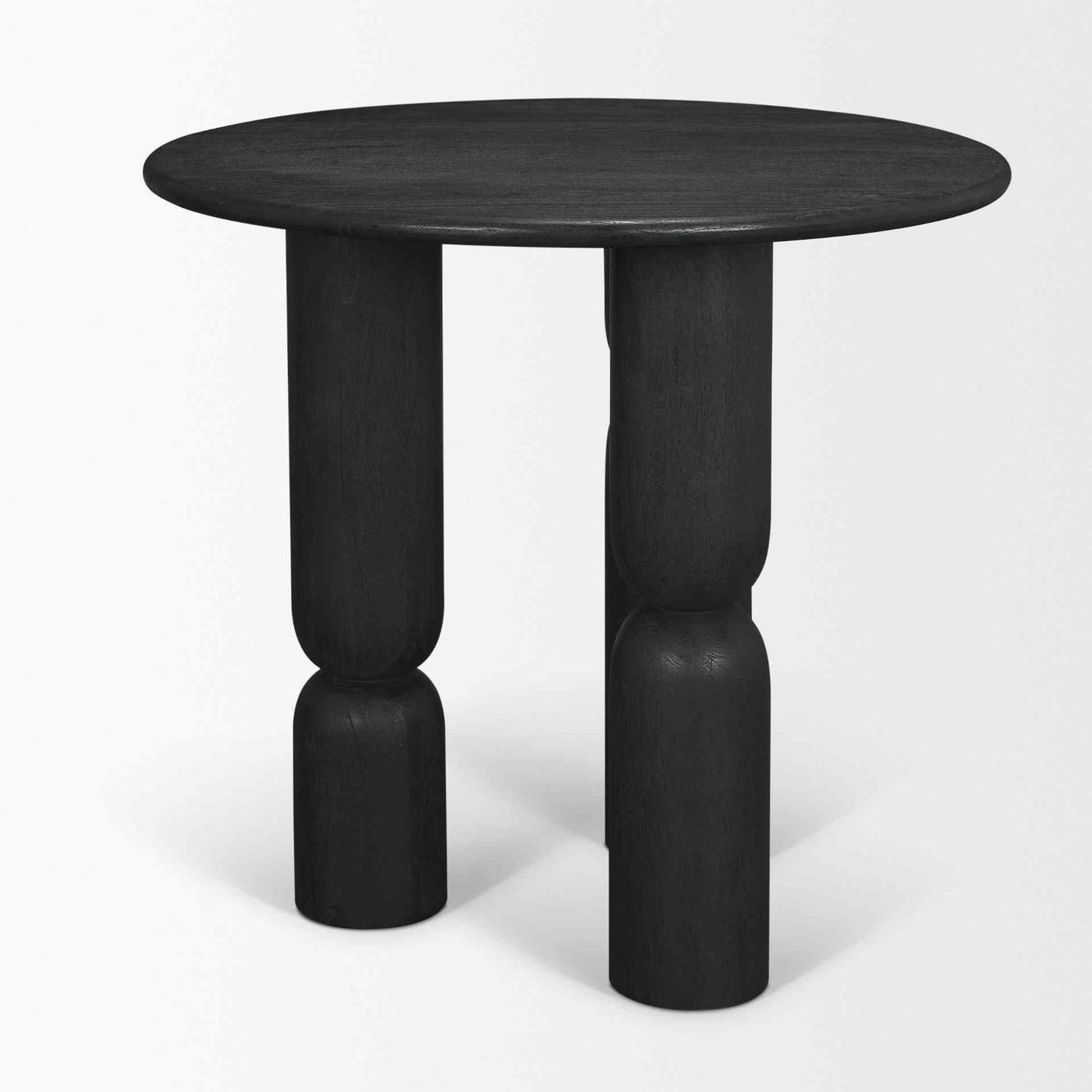 Sonel Wooden Black Pedestal Foyer Table