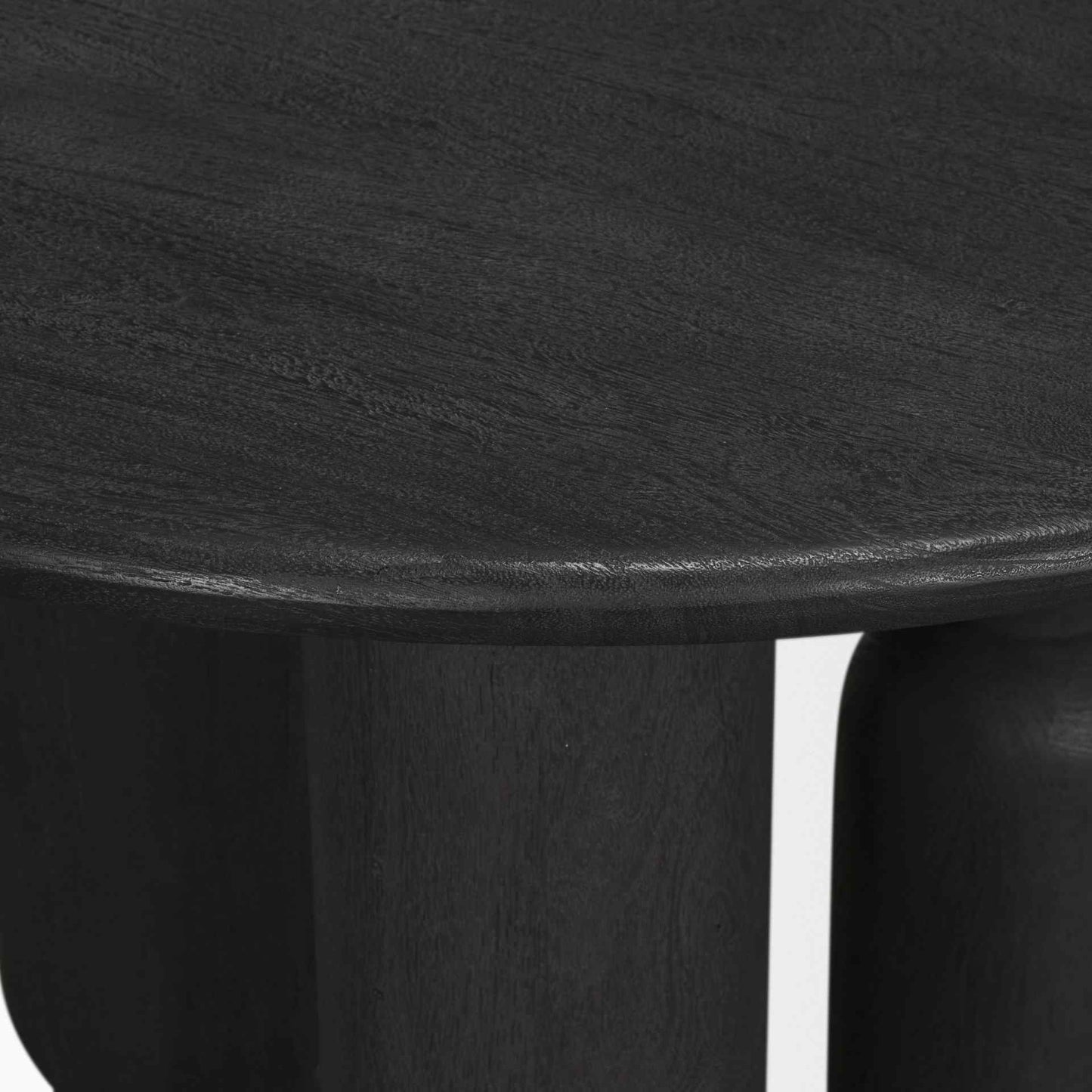 Sonel Wooden Black Pedestal Foyer Table