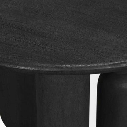 Sonel Wooden Black Pedestal Foyer Table