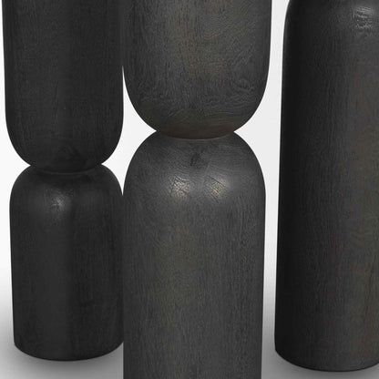 Sonel Wooden Black Pedestal Foyer Table