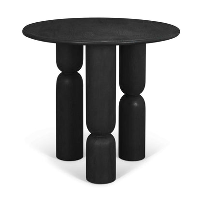 Sonel Wooden Black Pedestal Foyer Table