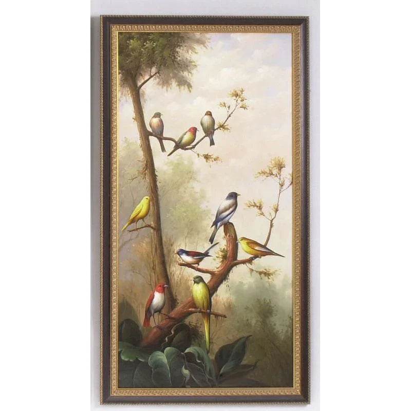 Song Birds Hand Painted Artwork-Framed Wall Art-Chelsea House-Artwork A-LOOMLAN