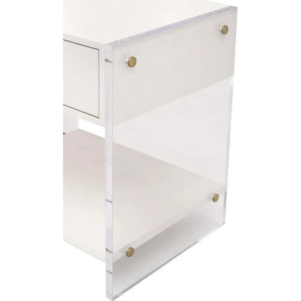 Sonia Shagreen 1 - Drawer Nightstand - LOOMLAN - Essentials For Living - Nightstands