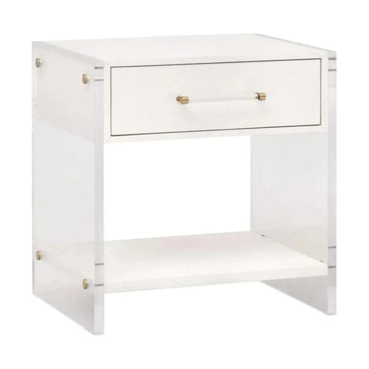 Sonia Shagreen 1 - Drawer Nightstand - LOOMLAN - Essentials For Living - Nightstands