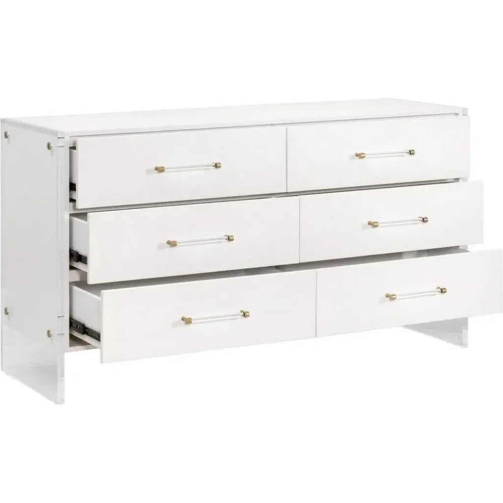 Sonia Shagreen 6 - Drawer Double Dresser - LOOMLAN - Essentials For Living - Dressers