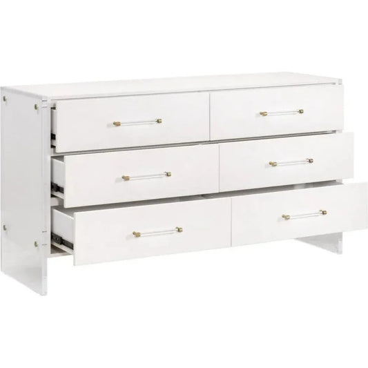 Sonia Shagreen 6 - Drawer Double Dresser - LOOMLAN - Essentials For Living - Dressers